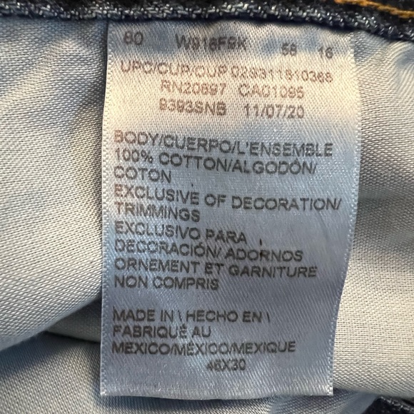 Dickies men’s heavy denim work jeans 46X30 on tag but measures approx 46X28 1/2 - Picture 5 of 9